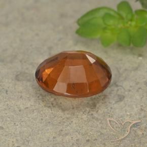 Hessonite Garnet Gemstone in 8.3 x 6.9 mm Size for Sale, Hessonite Garnet Stone in Deep Orange Color