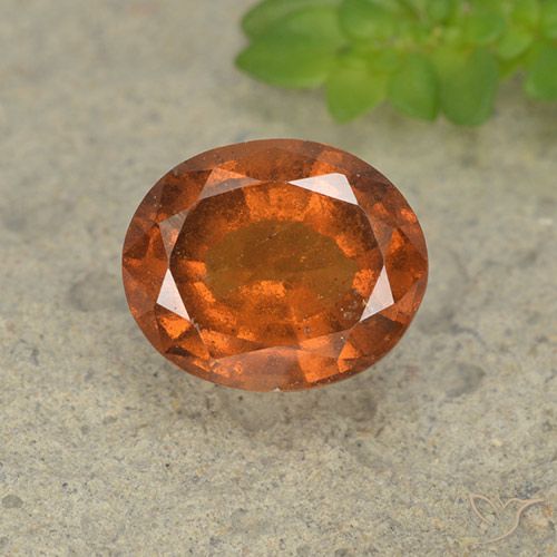 2.29ct Natural Deep Orange Hessonite Garnet, Oval, VS-SI