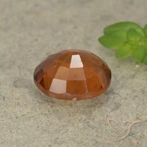 Hessonite Garnet Gemstone in 8.6 x 7.2 mm Size for Sale, Hessonite Garnet Stone in Deep Orange Color