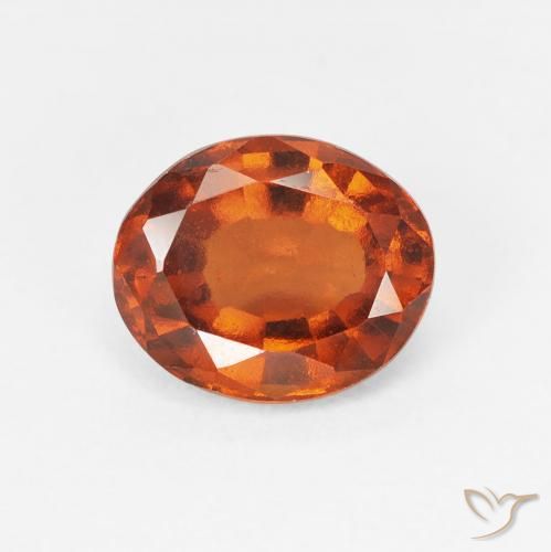 1.99ct Natural Amber Orange Hessonite Garnet, Oval, VS
