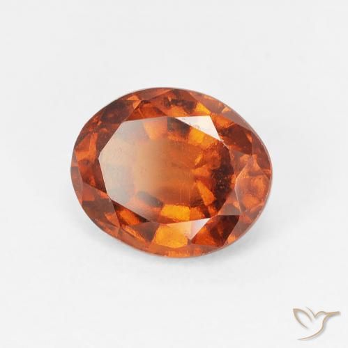 1.99 ct Orange Hessonite Garnet Stone, Natural Hessonite Garnet in Oval Facet Shape for Sale
