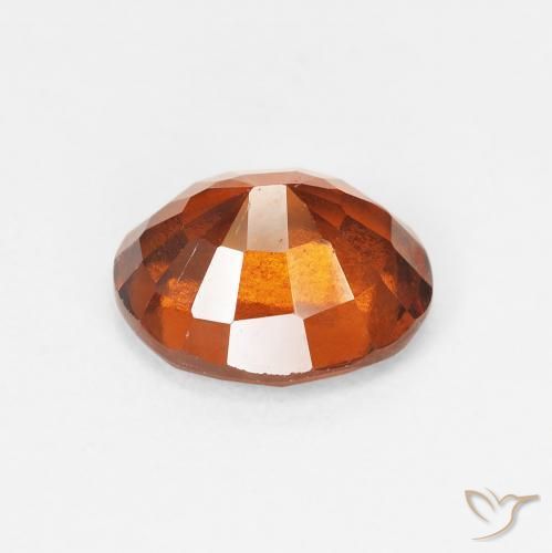 Hessonite Garnet Gemstone in 8.3 x 6.9 mm Size for Sale, Hessonite Garnet Stone in Amber Orange Color