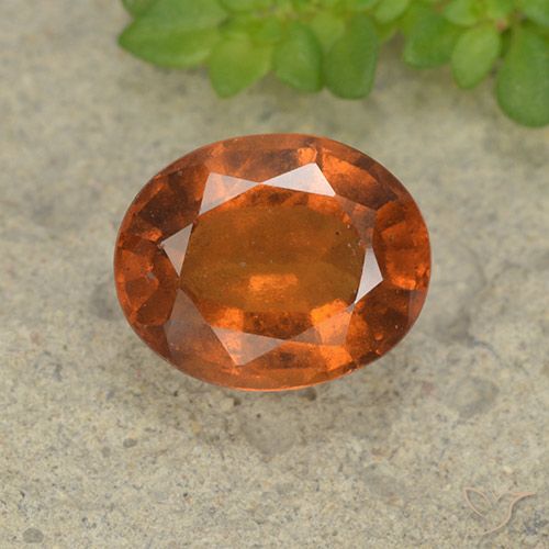 2.48ct Natural Deep Orange Hessonite Garnet, Oval, VS-SI