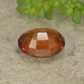 Hessonite Garnet Gemstone in 9.2 x 7.4 mm Size for Sale, Hessonite Garnet Stone in Deep Orange Color