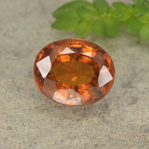 2.18ct Natural Amber Orange Hessonite Garnet, Oval, VS-SI