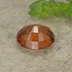 Hessonite Garnet Gemstone in 8.6 x 7.2 mm Size for Sale, Hessonite Garnet Stone in Amber Orange Color