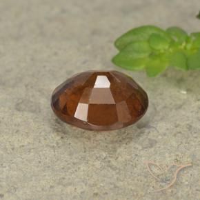 Hessonite Garnet Gemstone in 7.9 x 6.7 mm Size for Sale, Hessonite Garnet Stone in Dark Orange Color