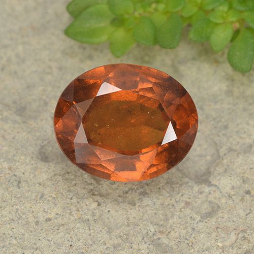2.27ct Natural Amber Orange Hessonite Garnet, Oval, VS-SI