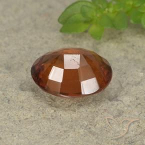 Hessonite Garnet Gemstone in 9.2 x 7.5 mm Size for Sale, Hessonite Garnet Stone in Amber Orange Color