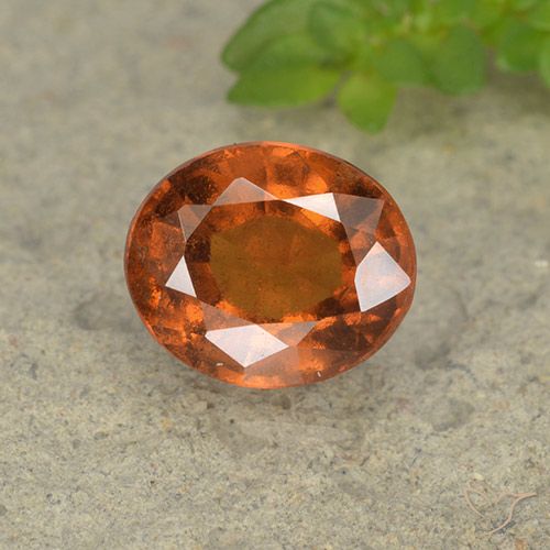 2.14ct Natural Dark Orange Hessonite Garnet, Oval, VS-SI