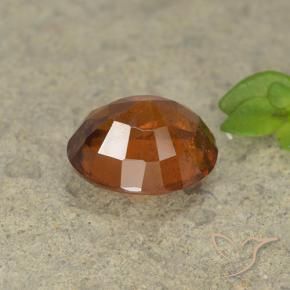 Hessonite Garnet Gemstone in 8.5 x 7.1 mm Size for Sale, Hessonite Garnet Stone in Dark Orange Color