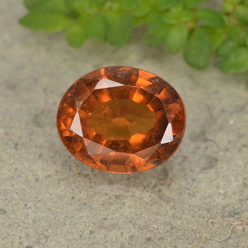 1.81ct Natural Amber Orange Hessonite Garnet, Oval, VS-SI