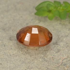 Hessonite Garnet Gemstone in 8.4 x 6.9 mm Size for Sale, Hessonite Garnet Stone in Amber Orange Color