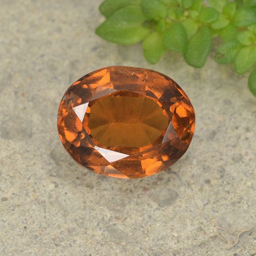 1.95ct Natural Medium Orange Hessonite Garnet, Oval, VS-SI