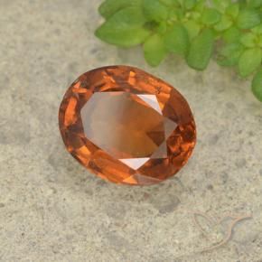 1.95 ct Orange Hessonite Garnet Stone, Natural Hessonite Garnet in Oval Facet Shape for Sale
