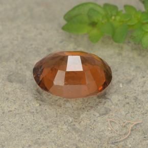 Hessonite Garnet Gemstone in 9 x 7 mm (calibrated) Size for Sale, Hessonite Garnet Stone in Medium Orange Color
