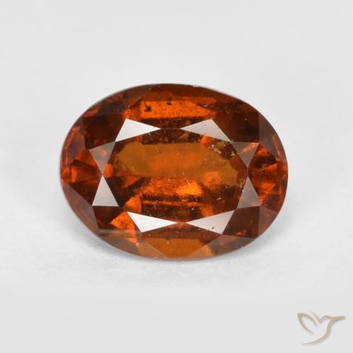 1.96ct Natural Dark Orange Hessonite Garnet, Oval, VS-SI