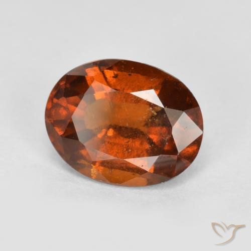 1.96 ct Orange Hessonite Garnet Stone, Natural Hessonite Garnet in Oval Facet Shape for Sale