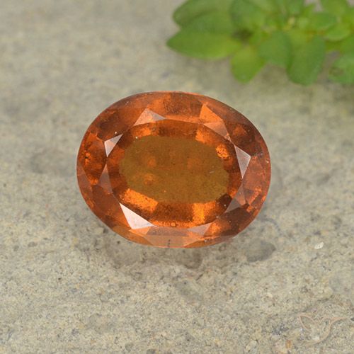 2.15ct Natural Deep Orange Hessonite Garnet, Oval, VS-SI