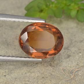 2.30 ct Orange Hessonite Garnet Stone, Natural Hessonite Garnet in Oval Facet Shape for Sale