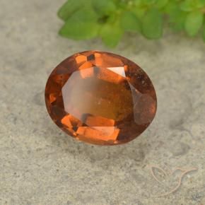 1.84 ct Orange Hessonite Garnet Stone, Natural Hessonite Garnet in Oval Facet Shape for Sale