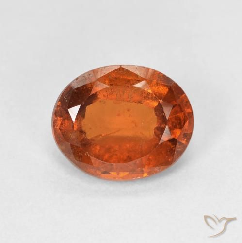 2.11ct Natural Deep Orange Hessonite Garnet, Oval, VS-SI