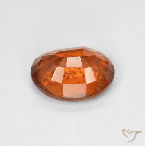 Hessonite Garnet Gemstone in 9 x 7 mm (calibrated) Size for Sale, Hessonite Garnet Stone in Deep Orange Color