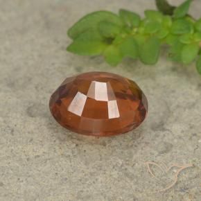 Hessonite Garnet Gemstone in 8 x 6.7 mm Size for Sale, Hessonite Garnet Stone in Dark Orange Color