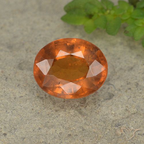 2.05ct Natural Deep Orange Hessonite Garnet, Oval, VS-SI