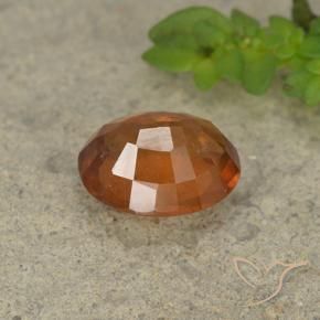 Hessonite Garnet Gemstone in 8.6 x 7.1 mm Size for Sale, Hessonite Garnet Stone in Deep Orange Color