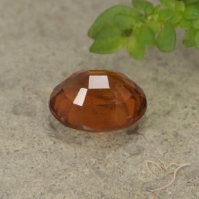 Hessonite Garnet Gemstone in 8.5 x 6.9 mm Size for Sale, Hessonite Garnet Stone in Deep Orange Color