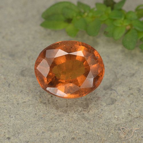 1.94ct Natural Deep Orange Hessonite Garnet, Oval, VS-SI