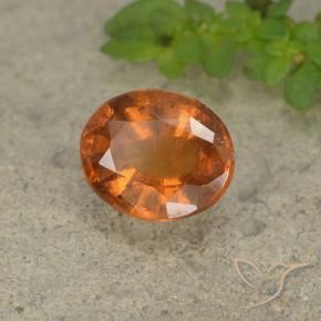 1.94 ct Orange Hessonite Garnet Stone, Natural Hessonite Garnet in Oval Facet Shape for Sale