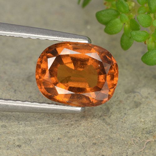 1.84ct Natural Medium-Dark Orange Hessonite Garnet, Oval, VS