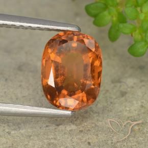 1.84 ct Orange Hessonite Garnet Stone, Natural Hessonite Garnet in Oval Facet Shape for Sale