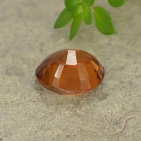 Hessonite Garnet Gemstone in 7.9 x 6.6 mm Size for Sale, Hessonite Garnet Stone in Deep Orange Color