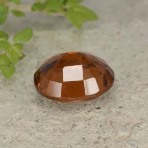 Hessonite Garnet Gemstone in 8.6 x 7.2 mm Size for Sale, Hessonite Garnet Stone in Deep Orange Color