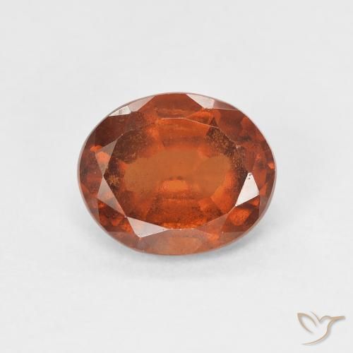 1.90ct Natural Amber Orange Hessonite Garnet, Oval, VS-SI