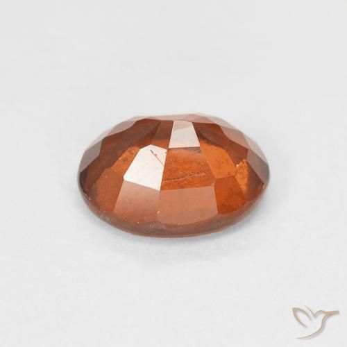 Hessonite Garnet Gemstone in 8.2 x 6.8 mm Size for Sale, Hessonite Garnet Stone in Amber Orange Color