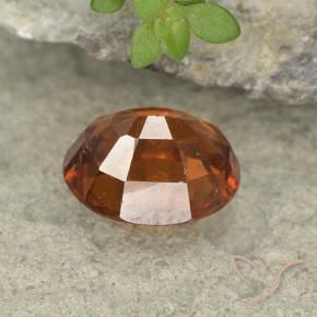 Hessonite Garnet Gemstone in 8.4 x 6.8 mm Size for Sale, Hessonite Garnet Stone in Deep Orange Color