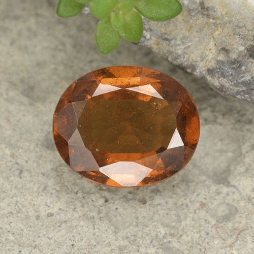 1.79ct Natural Medium-Dark Orange Hessonite Garnet, Oval, VS-SI