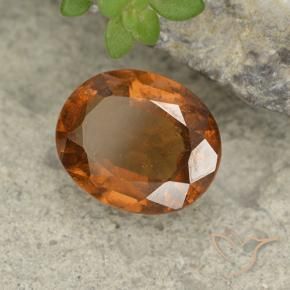 1.79 ct Orange Hessonite Garnet Stone, Natural Hessonite Garnet in Oval Facet Shape for Sale
