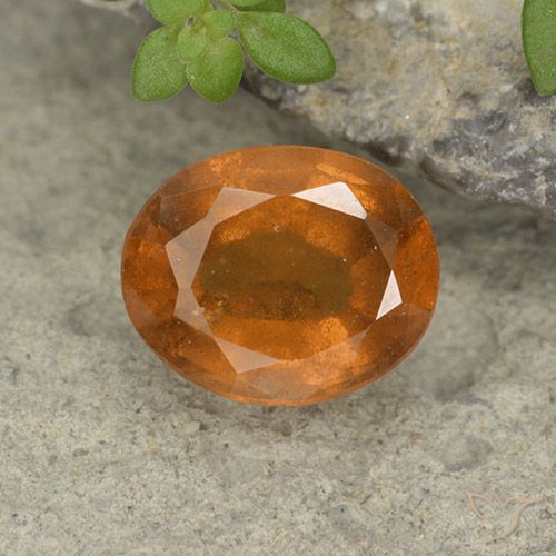 2.06ct Natural Yellowish Orange Hessonite Garnet, Oval, VS-SI