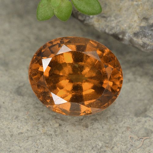 1.79ct Natural Earth Orange Hessonite Garnet, Oval, VS-SI