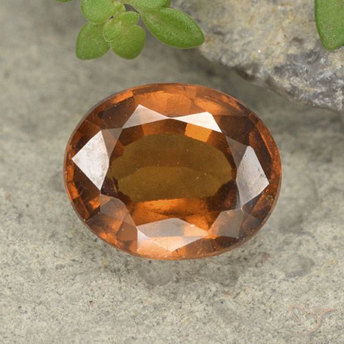 2.48ct Natural Medium Orange Hessonite Garnet, Oval, VS