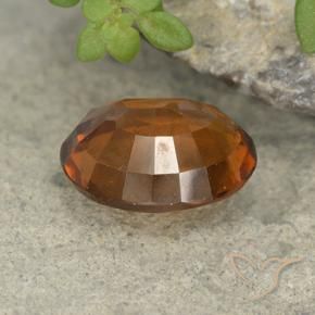 Hessonite Garnet Gemstone in 9.3 x 7.6 mm Size for Sale, Hessonite Garnet Stone in Medium Orange Color