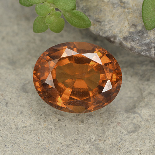 tieforange Hessonit-Granat Edelstein - 1.9ct Oval facettiert (ID: 497581)