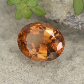 1.91 ct Orange Hessonite Garnet Stone, Natural Hessonite Garnet in Oval Facet Shape for Sale