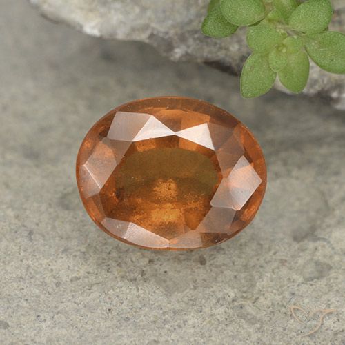 1.73ct Natural Deep Orange Hessonite Garnet, Oval, VS-SI
