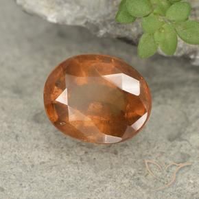 1.73 ct Orange Hessonite Garnet Stone, Natural Hessonite Garnet in Oval Facet Shape for Sale